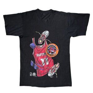 90s vintage Toronto Raptors t-shirt 1994 NBA Basketball uniform single stitch.